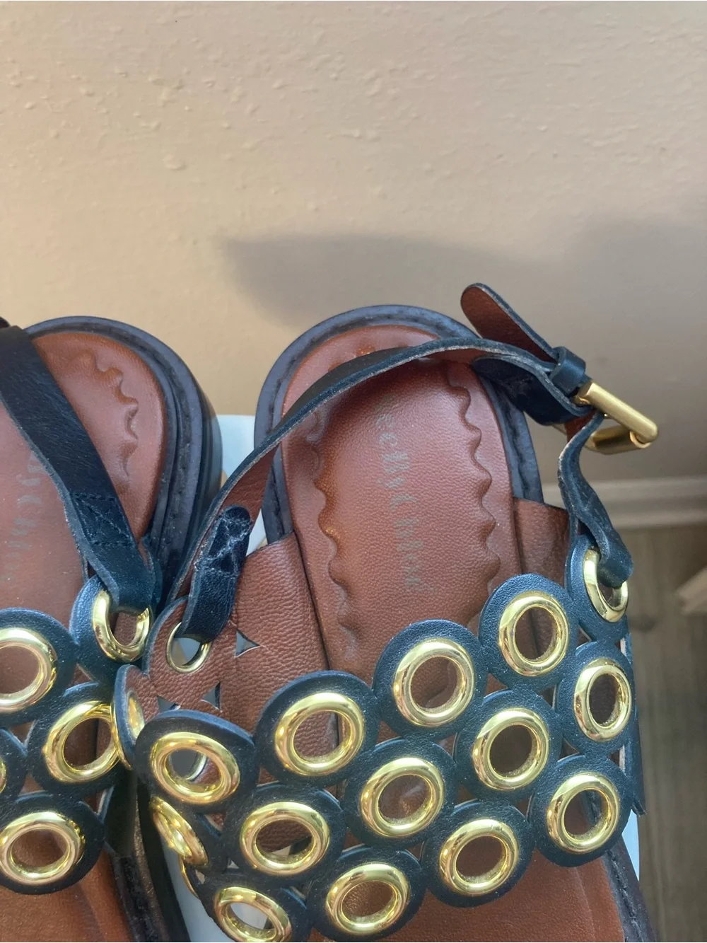 See By Chloe Steffi Leather Sandals size 37/7-7.5